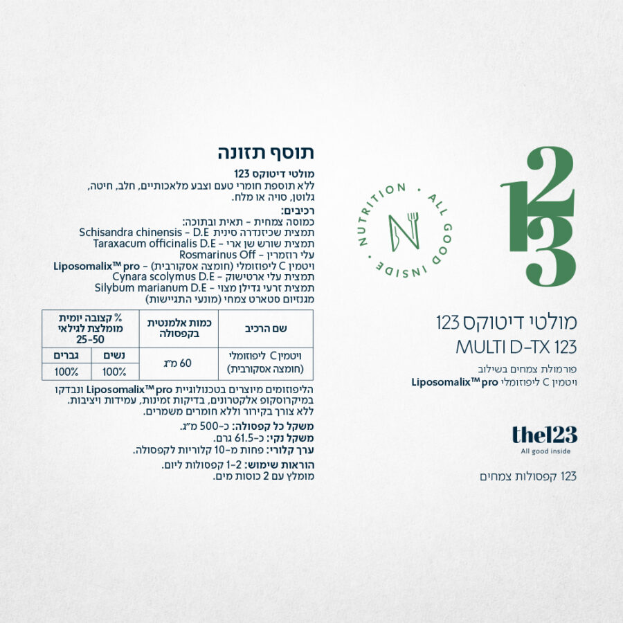 חלק מהתווית מולטי דיטוקס